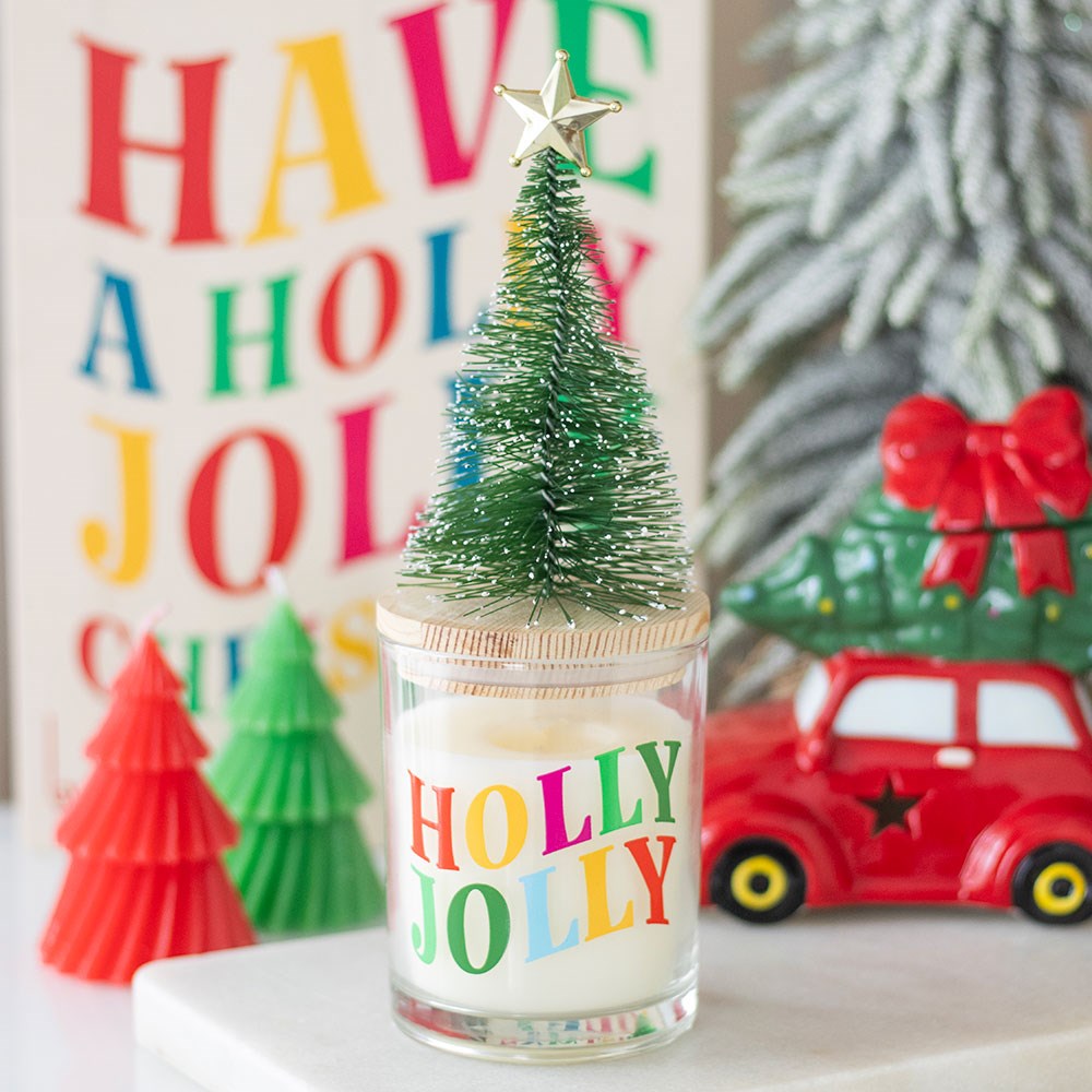Holly Jolly – Juleduftlys med furu og gran